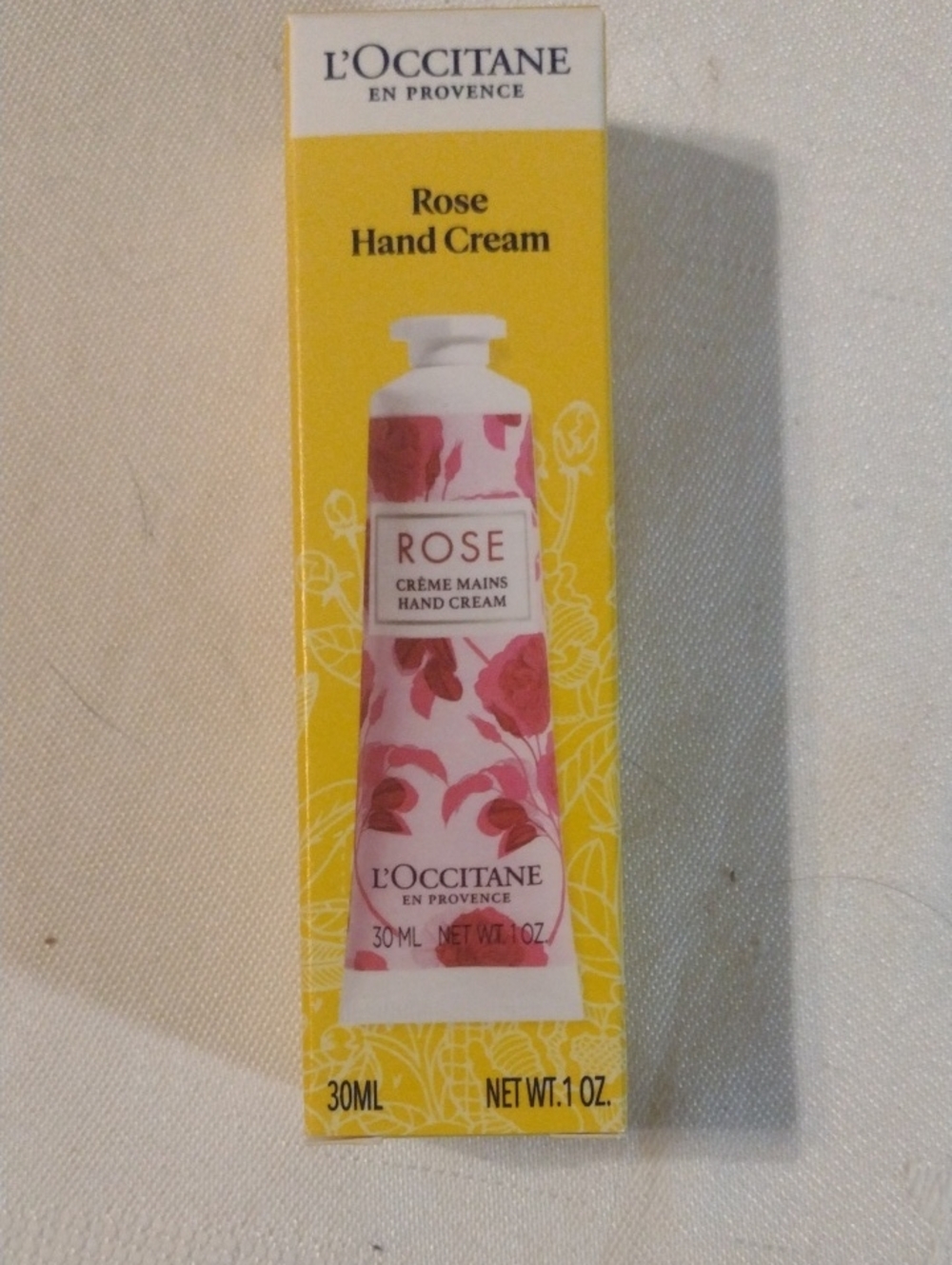 L'OCCITANE Rose Hand Cream - Yellow Box with Pink Tube